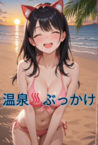 にゃん乃ちゃん　温泉ぶっかけ