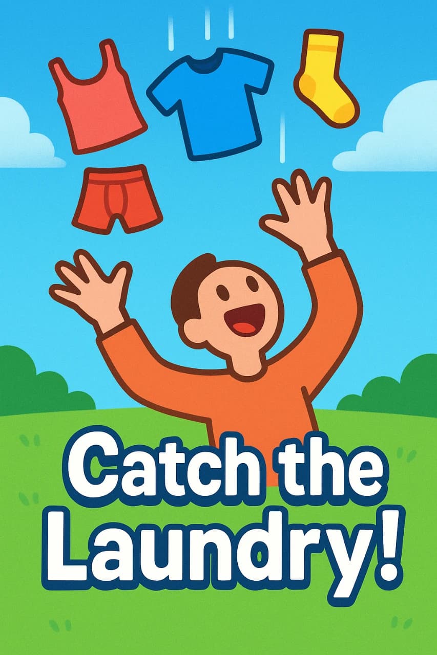 落ちる洗濯物キャッチ