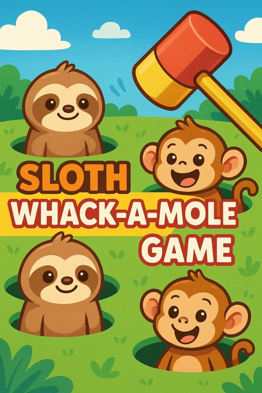 Sloth Whack-a-Mole Game