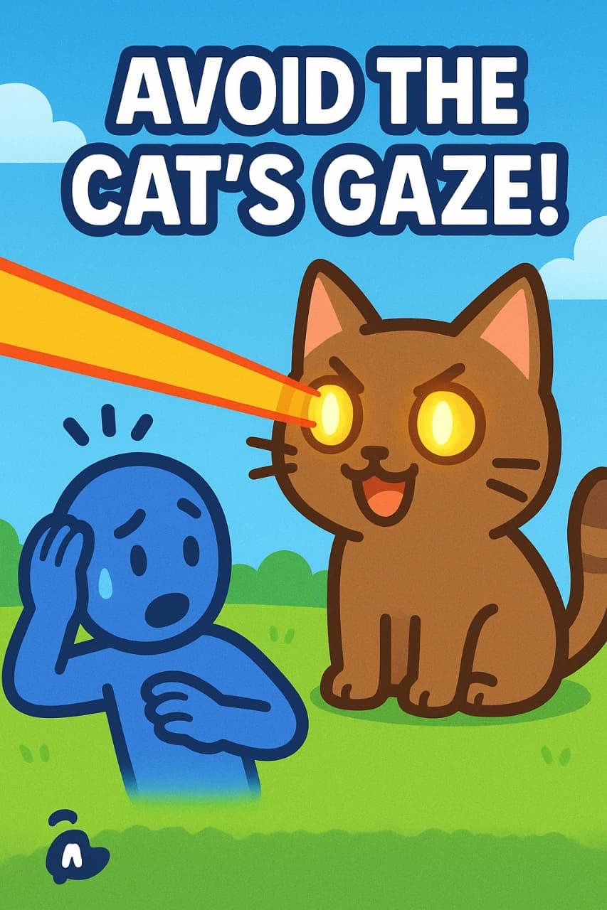 ネコの視線回避