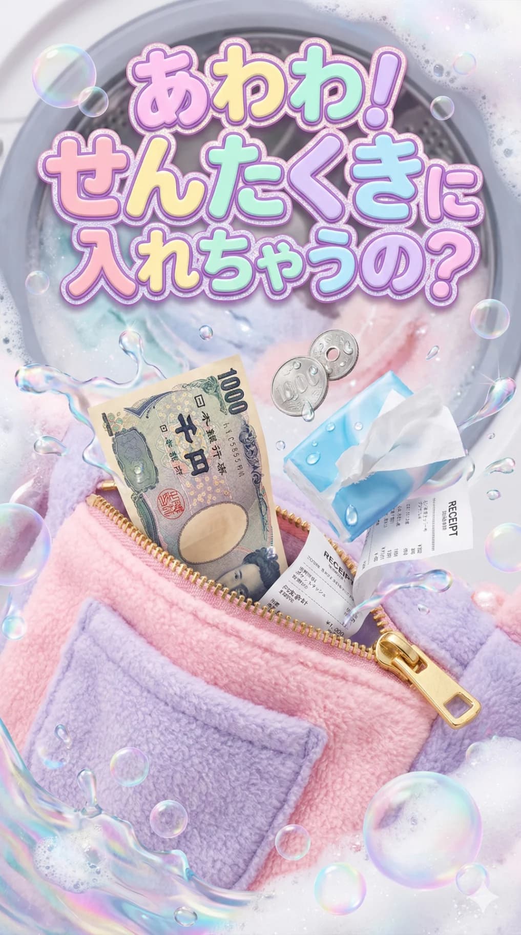 あわわ！せんたくきにいれちゃうの？