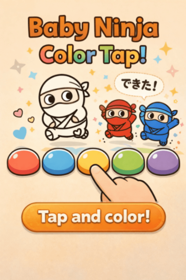 Baby Ninja Coloring Game