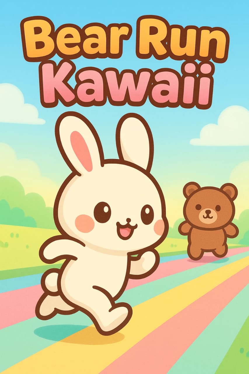 熊を避けながら進むランニングゲーム