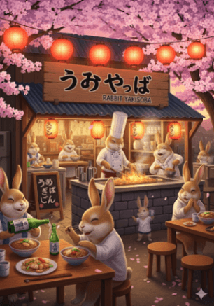 うさぎのカップ焼きそば屋さん