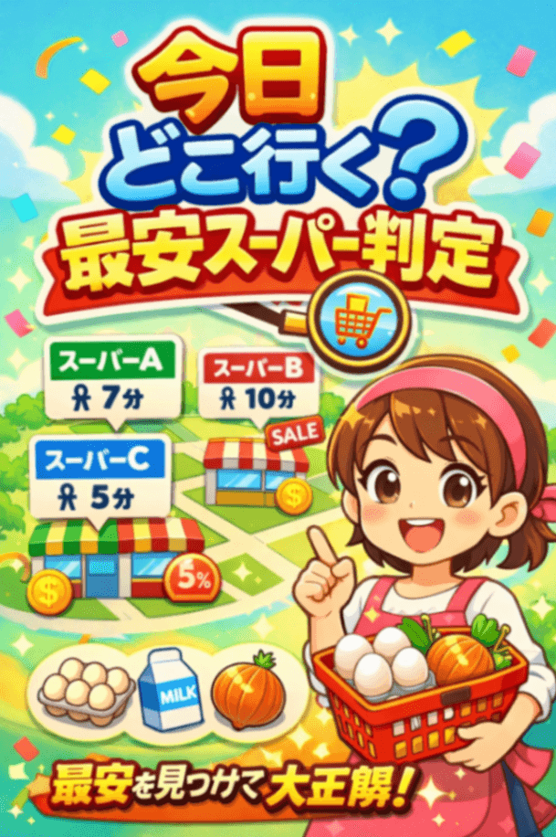 今日どこ行く？最安スーパー判定